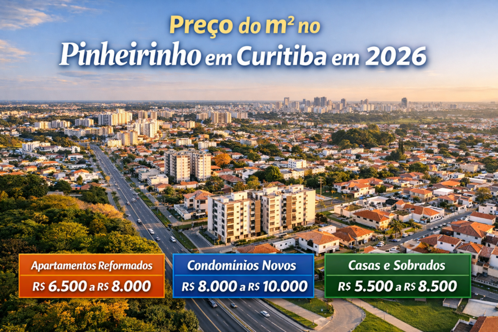 Preço do m2 no Pinheirinho em Curitiba em 2026